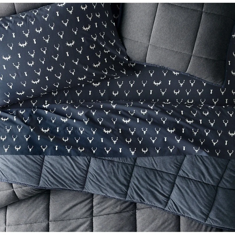 Restoration‎ Hardware RH Teen Reversible Heathered Jersey Pillow Shams 20